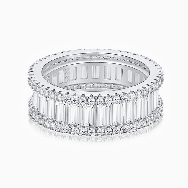 Iced Baguette Ring Wedding band