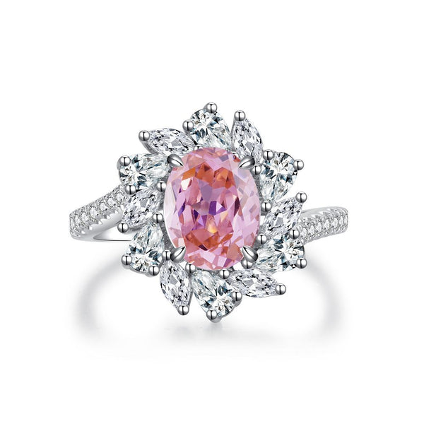 3.0ct Padparadscha Sapphire And Diamond Ring