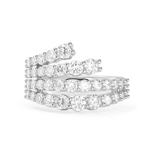 Sparkle Four Row Diamond Ring