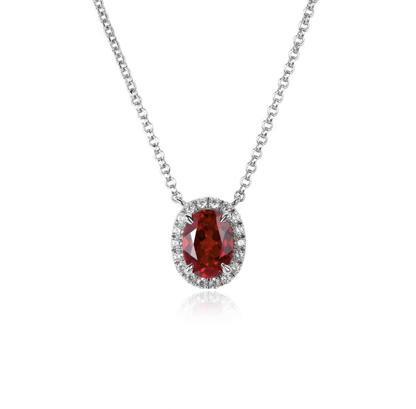 1.95ct Lab Grown Ruby Necklace